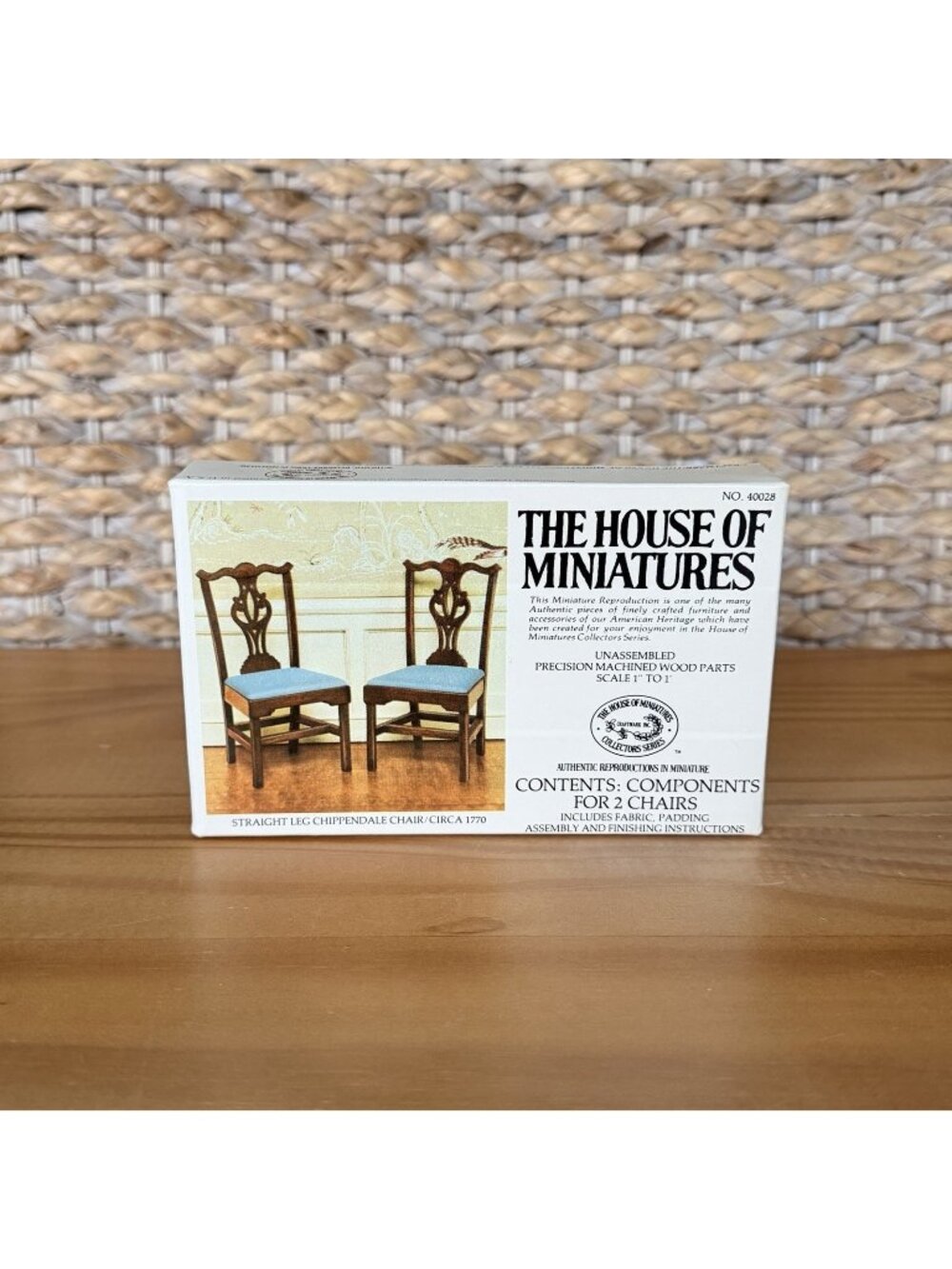 The House Of Miniatures Kit - Chippendale Straight Leg Chair  # 40028